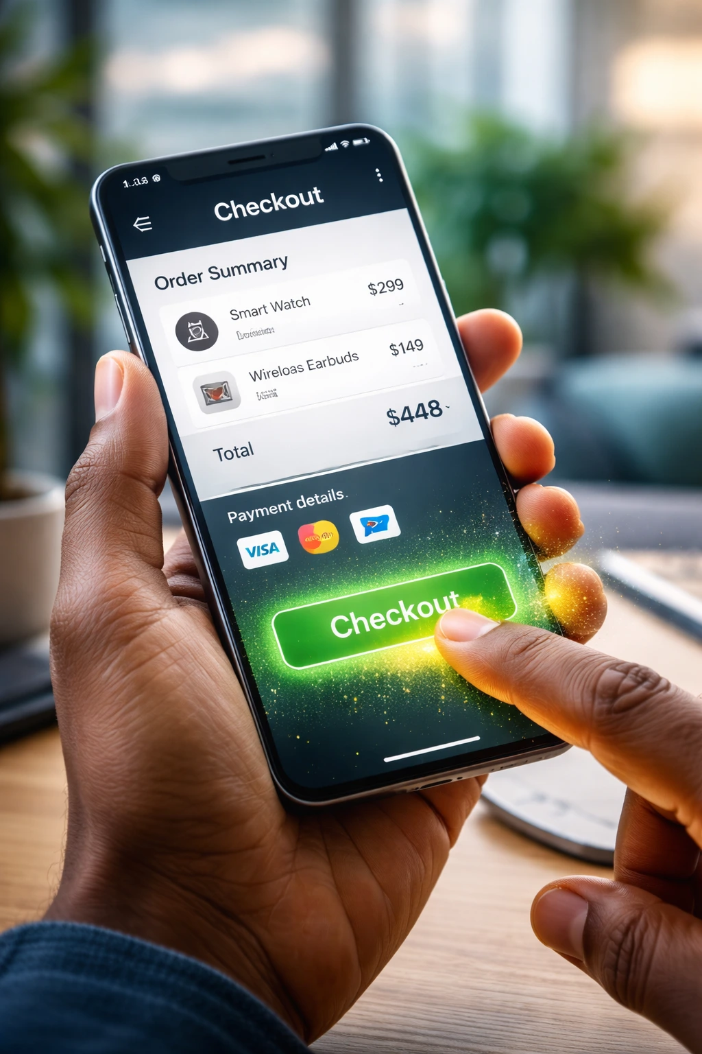 Online checkout and payment interface